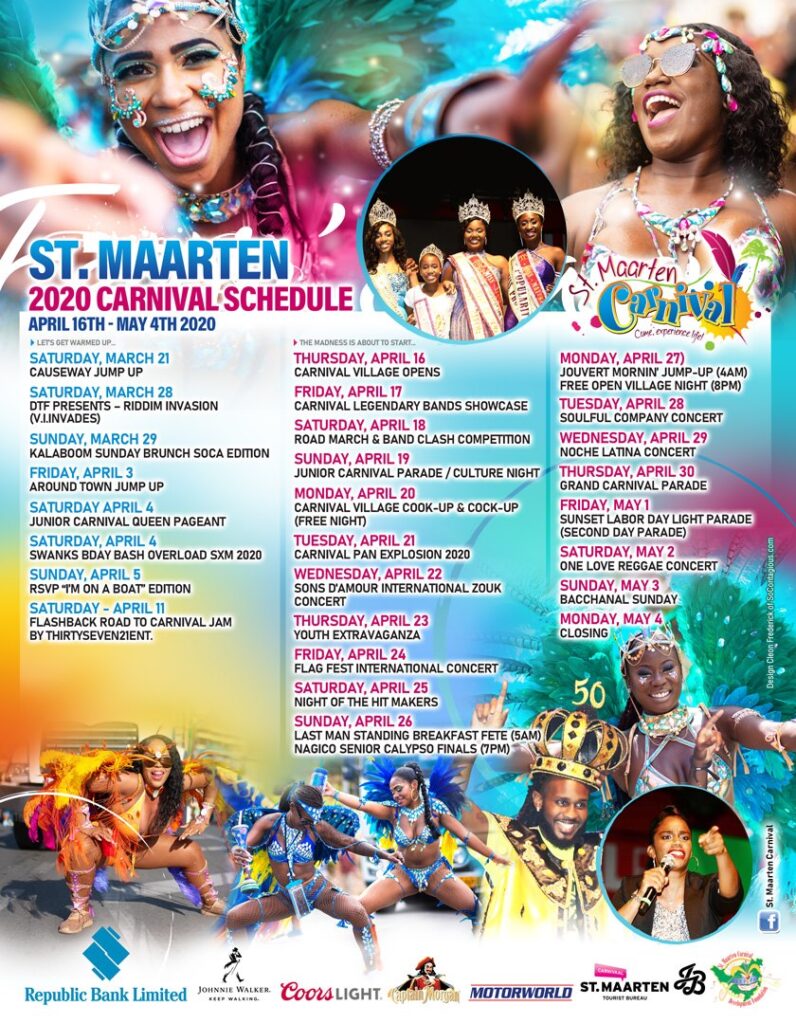 St. Maarten Carnival 2020 Schedule