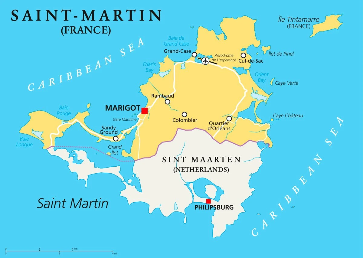 st. Maarten Map