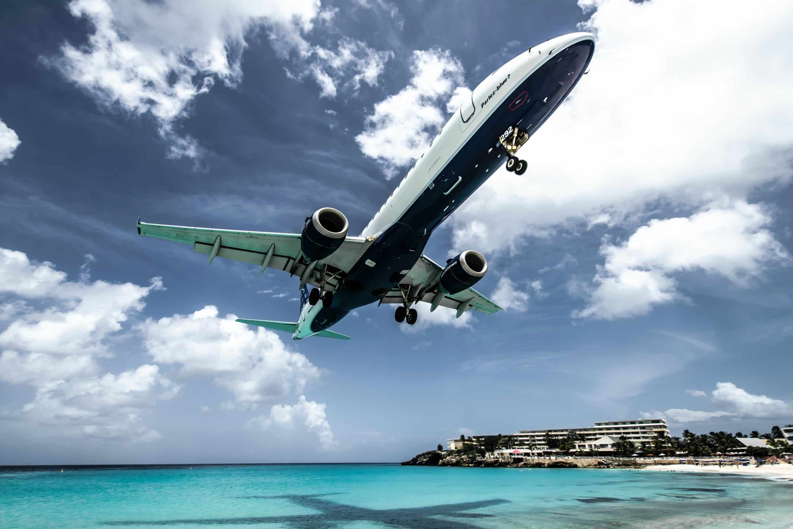 Landing. in St Maarten